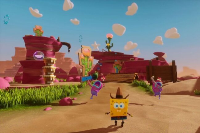 Das sind die Spiele-Höhepunkte im Januar 2023 - Der Plattformer "SpongeBob Schwammkopf: The Cosmic Shake" erlaubt jungen Gamern, den charismatischen Schwamm und seinen Seestern-Sidekick Patrick, hautnah bei skurrilen Abenteuern in Bikini Bottom zu begleiten. SpongeBob kann dabei verschiedene Outfits tragen. Für PC, Switch, PS4 und Xbox One ab 31. Januar.