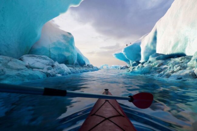 Das sind die wichtigsten Games zum Start der PS VR2 - Hinter "Kayak VR: Mirage" steckt das Studio Better than life. Der Name signalisiert den Anspruch, ein Wassersport-Abenteuer zu bieten, dass es mit der Realität aufnehmen will. Klingt vermessen, doch vermittelt die Paddelreise mit Liebe zum Detail die perfekte Illusion, die schönsten und abenteuerlichsten Kajak-Hotspots der Welt zu besuchen.