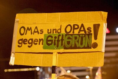 Demonstration am Montagabend in der Chemnitzer Innenstadt - Am Montag spazierten gegen 18 Uhr viele Menschen in Chemnitz, um gegen die Bundespolitik zu demonstrieren. Foto: Harry Haertel