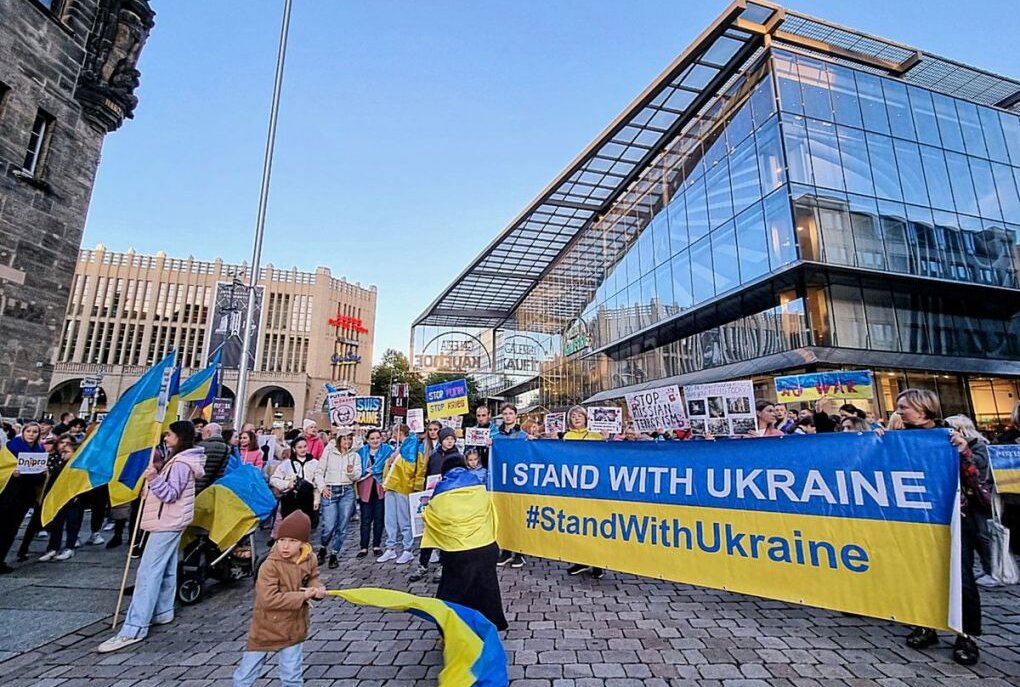 Demonstration gegen den Krieg in der Ukraine - Demonstration gegen den Krieg in der Ukraine.Foto:Harry Härtel