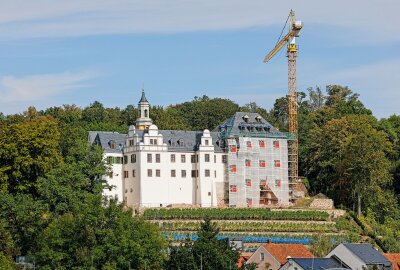 Der Schlossumbau in Lichtenstein macht Fortschritte - Blick auf das Lichtensteiner Schloss aus Richtung Stadt. Foto: Markus Pfeifer