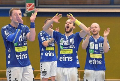 Derbysieg! EHV gewinnt gegen Dessau - Beim EHV Aue freut man sich über den Derby-Sieg gegen Dessau. Foto: Ralf Wendland