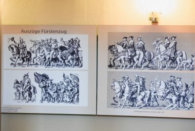 Deutscheinsiedel widmet dem Schöpfer des Fürstenzuges eine Ausstellung - Auszüge aus Wilhelm Walthers Fürstenzug. Foto: Jan Görner