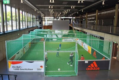 Deutsches Fußballmuseum: Ein Tempel der deutschen Fußballgeschichte - Das Spielfeld. Foto: Maik Bohn