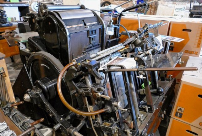 Seit 1965 war diese Buchdruckmaschine namens "Grafo" in Betrieb. Foto: Andreas Bauer