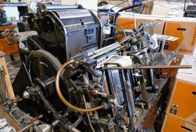 Die Schätze eines Buchdruckers - Seit 1965 war diese Buchdruckmaschine namens "Grafo" in Betrieb. Foto: Andreas Bauer