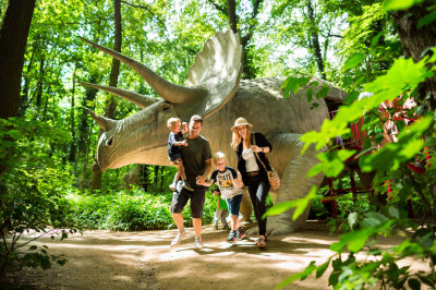 Die schönsten Freizeitparks in Sachsen - Der Saurierpark Bautzen erwartet die Besuchenden.