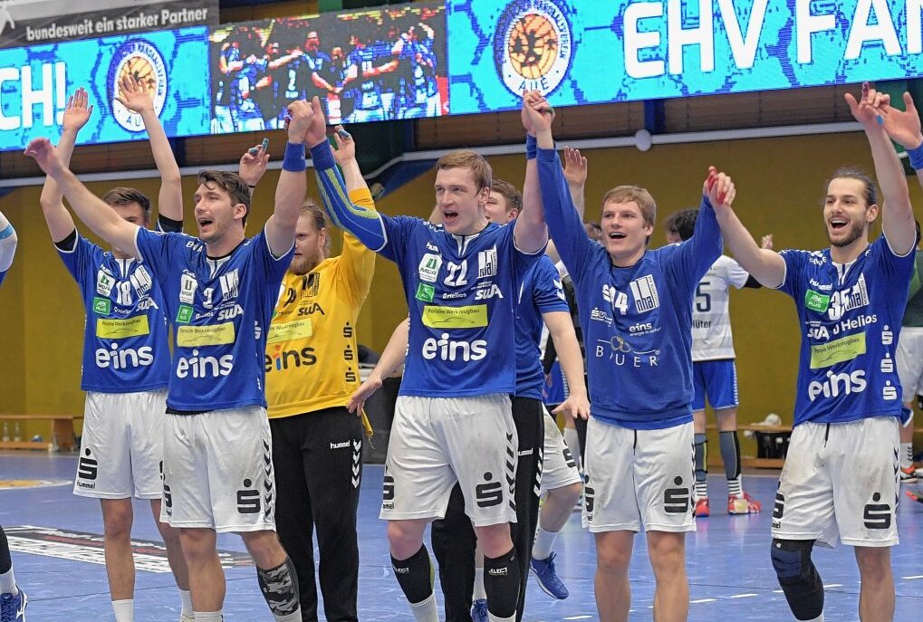 Sich so über einen Sieg freuen, dass würden die Handballer des EHV Aue gern wieder einmal - gegen Nettelstädt wird es schwer. Foto: Wendland
