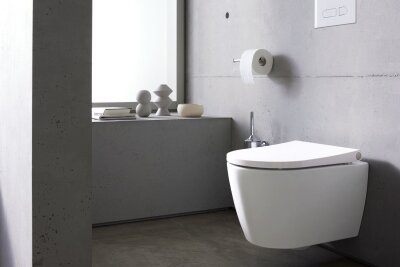 Ein besseres Örtchen: Das können moderne Toiletten - Ein neuer Handgriff beim Putzen: Bei diesem WC der Serie Bento Starck Box von Duravit lässt sich die Klobrille abnehmen.