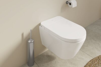 Ein besseres Örtchen: Das können moderne Toiletten - Modern heißt auch hygienischer. Das Design-Dusch-WC Sensowash D-Neo von Duravit wirbt mit Hygieneglaze-Glasur und Rimless-Technologie.