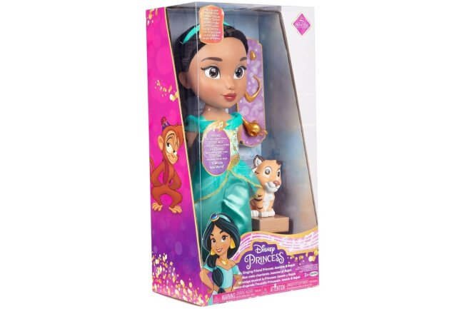 Disney Princess Singende Jasmin Puppe mit Tigerfigur Rajah von JAKKS 