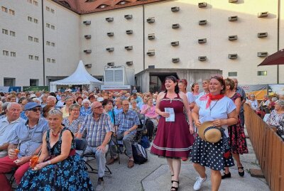 Ein Schlagerabend der besonderen Art in Freiberg - Der musikalische Einmarsch zur Bühne. Foto: Marion Schreiber