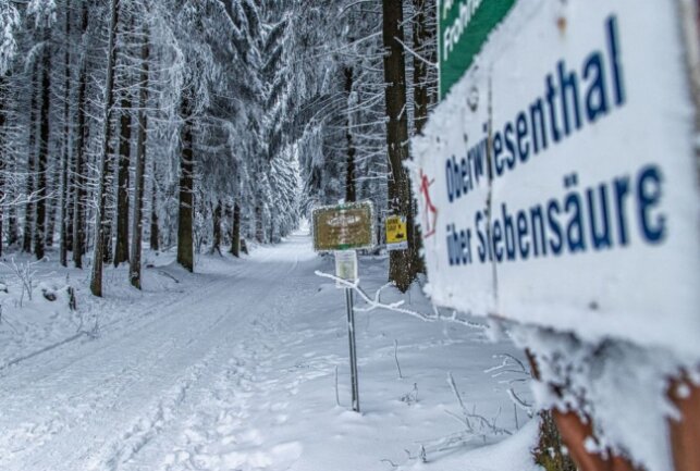 Eisbruchgefahr im oberen Erzgebirge: Vorsicht beim Betreten von Waldwegen - Auch Spaziergänger und Wintersportler sollten momentan die Wälder nur mit Vorsicht betreten. Foto: André März