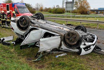 Auf der Abfahrt Leipzig-Nord der A14 kam es am Montag zu einem Unfall. Foto: ArcheoPix