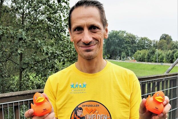 Daniel Kästner ist Vorstandsvorsitzender der WG Flöha und freut sich auf das nächste Entenrennen. Foto: Knut Berger