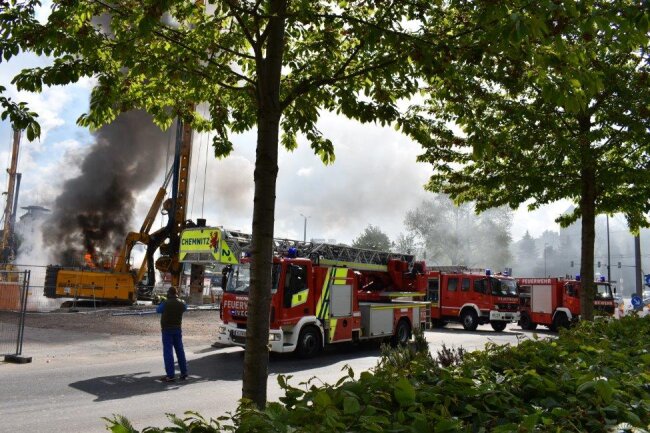 Brand im Zentrum Chemnitz.