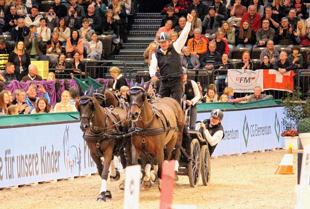 Erlebnismesse: So lief die 25. "Partner Pferd" in Leipzig - Australier Boyd Exell wird Sieger der Vierspänner. Foto: Maik Bohn