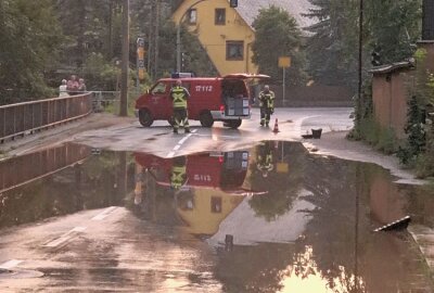 Erneut Überflutungen in Westsachsen - Westsachsen und Teile des Erzgebirges wurden auch Opfer der Flut. Foto: Andre März