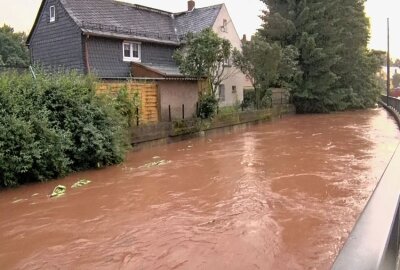 Erneut Überflutungen in Westsachsen - Westsachsen und Teile des Erzgebirges wurden auch Opfer der Flut. Foto: Andre März