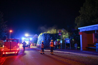 Erneute Brandstiftung bei Löbau: Sechster Brand innerhalb von sechs Tagen - Eine Hecke steht nur einige Stunden später in Flammen. Foto: LausitzNews/Philipp Grohmann