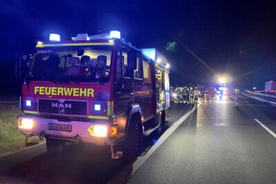 Erneuter Fahrzeugbrand auf der A72 bei Zwickau.