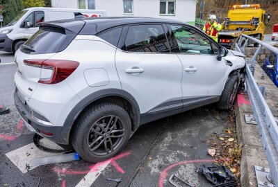 Erneuter Unfall an Unfallschwerpunkt im Erzgebirge - Unfall an der Zschopautalkreuzung. Foto: Bernd März