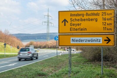 Erzgebirge: Autobahnzubringer S258 wird zur Einbahnstraße - Der Autobahnzubringer S258 wird ab 26. April 2021 zur Einbahnstraße. Foto: André März 