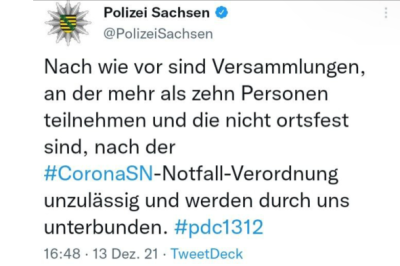 Fehler in der sächsischen Corona-Schutzverordnung? - Die Polizei Sachsen nahm Stellung.