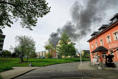 Feuer auf der Eislebener Straße: Laube völlig abgebrannt - Am heutigen Freitag wurde die Feuerwehr gegen 9.30 Uhr in Chemnitz zur Eislebener Straße zu einem Laubenbrand gerufen. Foto: Harry Härtel