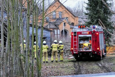 Feuer in ehemaligen Kasernengebäude in Grimma - Feuer in Grimma. Foto: Sören Müller