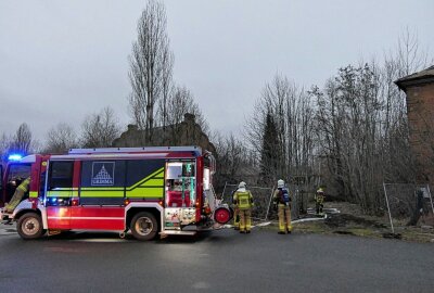 Feuer in ehemaligen Kasernengebäude in Grimma - Feuer in Grimma. Foto: Sören Müller