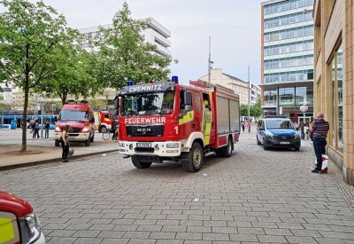 Feueralarm in der Galerie Roter Turm in Chemnitz - Feueralarm in der Galerie Roter Turm. Foto: Harry Härtel