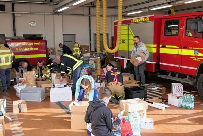Feuerwehr Großbothen sammelt fleißig Spenden - Die Kameraden sammeln fleißig Spenden. Foto: Sören Müller