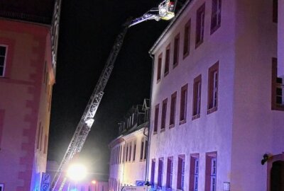 Feuerwehreinsatz in Colditz: Haus stürzt teilweise ein - Feuerwehreinsatz in Colditz. Foto: Sören Müller