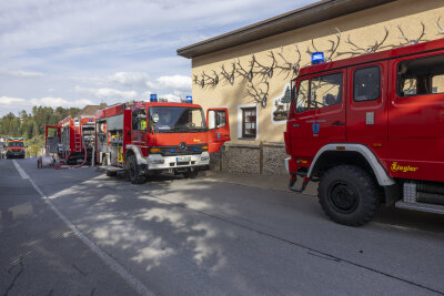 Feuerwehreinsatz wegen Küchenbrand im Erzgebirge - Im Einsatz waren zirka 45 Kameraden. Foto: Bernd März