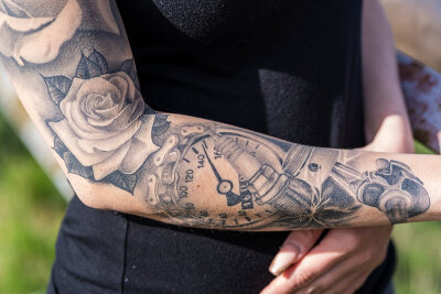 Feuerwehrfrau Cora (19) aus Werdau hat Tattoos als seelische Stütze - Hinter diesem Tattoo steht keine Geschichte. 