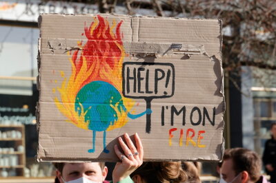 Die Menschen demonstrieren für den Klimaschutz und die globale Gerechtigkeit. Foto: Harry Härtel