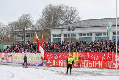 FSV Zwickau kassiert Niederlage in Bayreuth -  Fans FSV Zwickau. Foto: PicturePoint