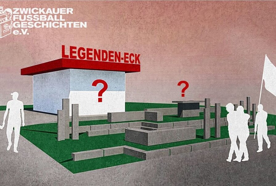 "Fußball-Legendeneck" entsteht am Eckersbacher Stadion - Ein "Fußball-Legendeneck"soll am Eckersbacher Stadion entstehen. Foto: Daniel Sacher