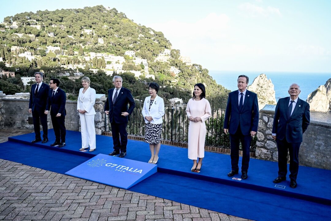 G7-Außenminister reden über China - Mit Spannung wird erwartet, was in der Abschlusserklärung der G7 zu den Kriegen in der Ukraine und Nahost gesagt wird.