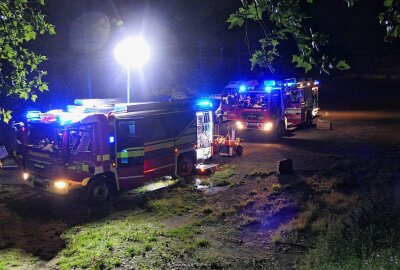 Gartenlaube in Vollbrand: Verdacht der Brandstiftung - Als die Einsatzkräfte vor Ort eintrafen, war die Laube bereits im Vollbrand. Foto: Sören Müller