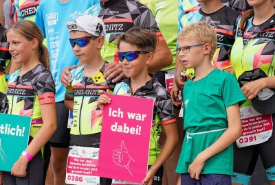 Gebündelte Power: Sports United und Sporty verbinden sich - Auch die Kleinen konnten am Triathlon teilnehmen. Foto: C³ Chemnitzer Veranstaltungszentren GmbH