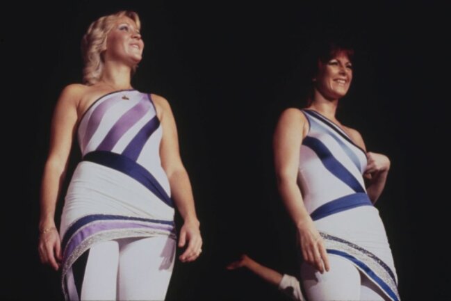 Agnetha Fältskog (links) und Anni-Frid Lyngstad bei einem Auftritt 1979. Gibt es jetzt, über vier Jahrzehnte später, eine neue "Abbamania"?
