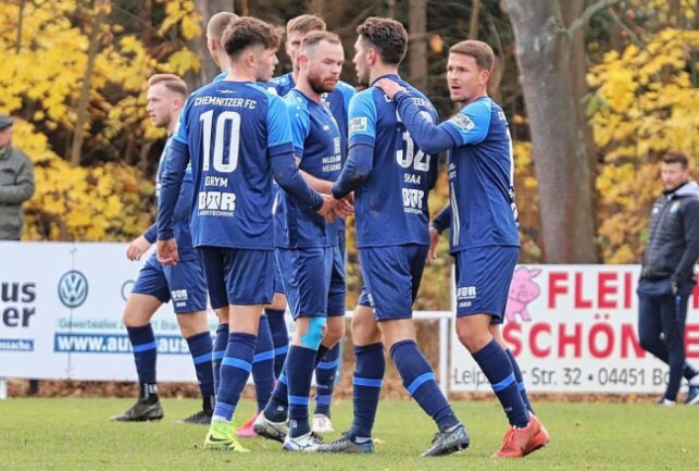 Der Chemnitzer FC ist nach dem 3:0 beim SV Panitzsch-Borsdorf ins Viertelfinale des "Wernesgrüner Sachsenpokals" eingezogen. Foto: Stefan Graupner / PB: Marcus Hengst