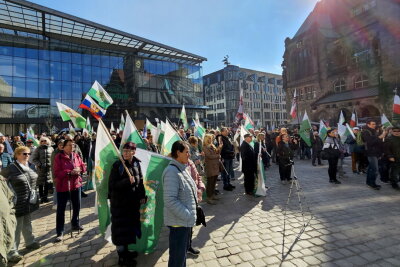 Die Freien Wähler demonstrierten unter dem Motto: SÄXIT" Foto: Harry Haertel