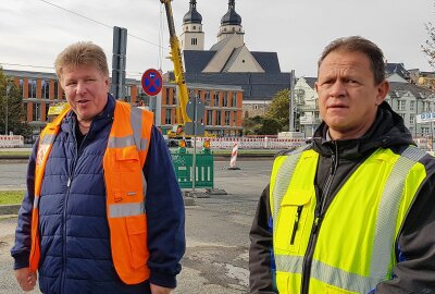 Großbaustelle: Weitere Verkehrseinschränkungen in Plauen - Bilder von der Baustellenbegehung gibt es hier. Fotos: Karsten Repert
