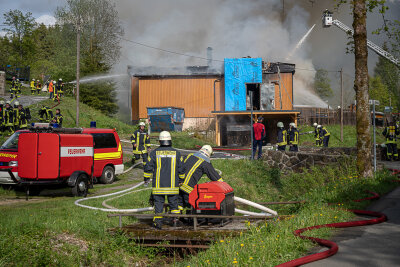 Großbrand in Gottesberg bei Tannbergsthal - 