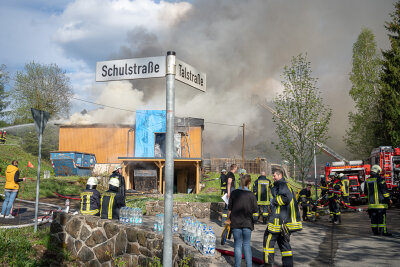 Großbrand in Gottesberg bei Tannbergsthal - 
