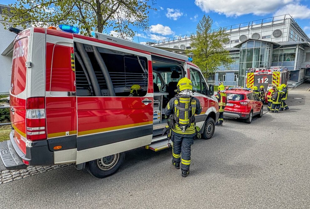 Großeinsatz der Feuerwehr: Brand im Klinikum Annaberg-Buchholz - Es gab keine Verletzten durch den Brand. Foto: Feuerwehr Buchholz