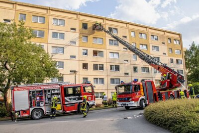 Großeinsatz der Feuerwehr in Zwönitz. Foto: André März
